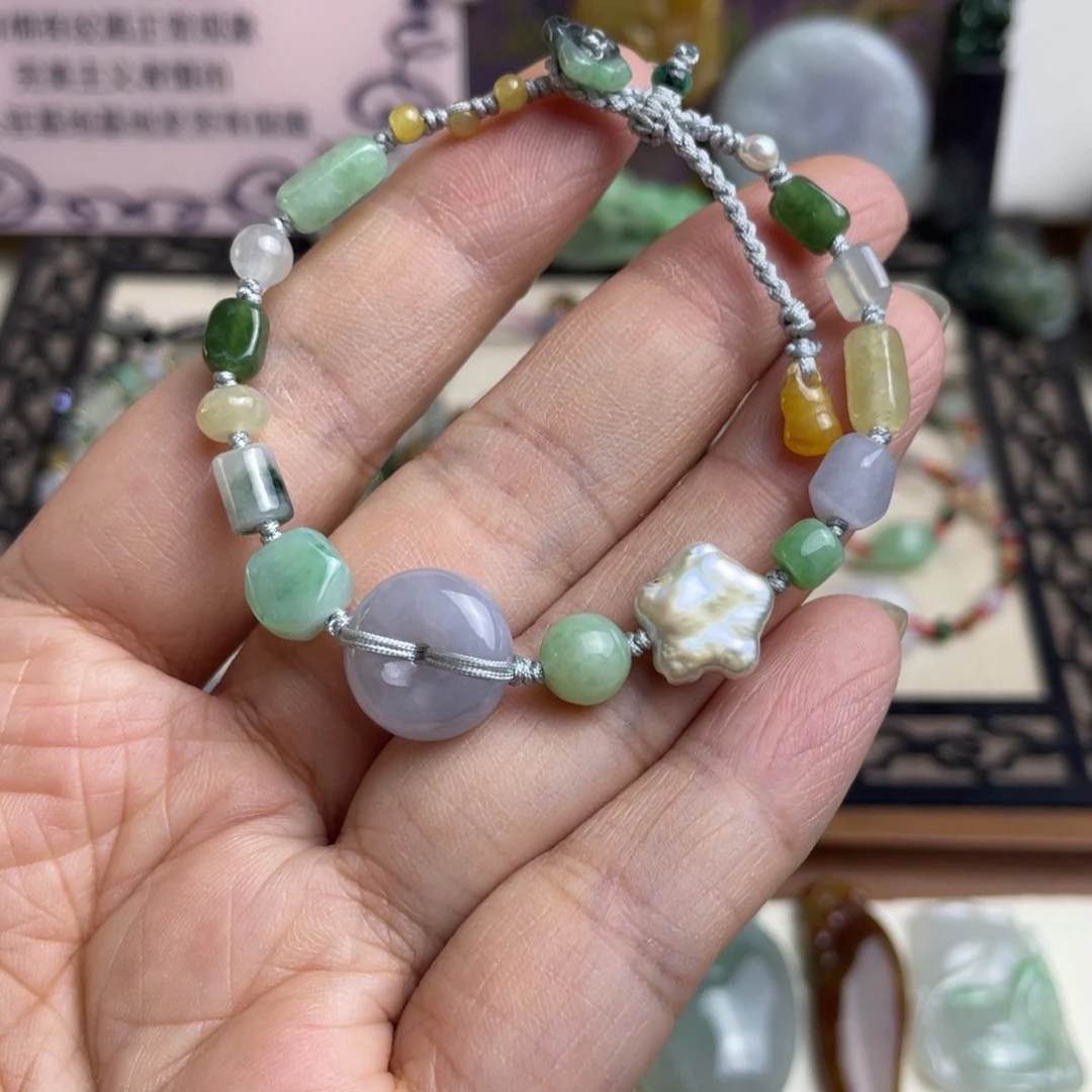 翡翠未镶嵌手链设计款手链