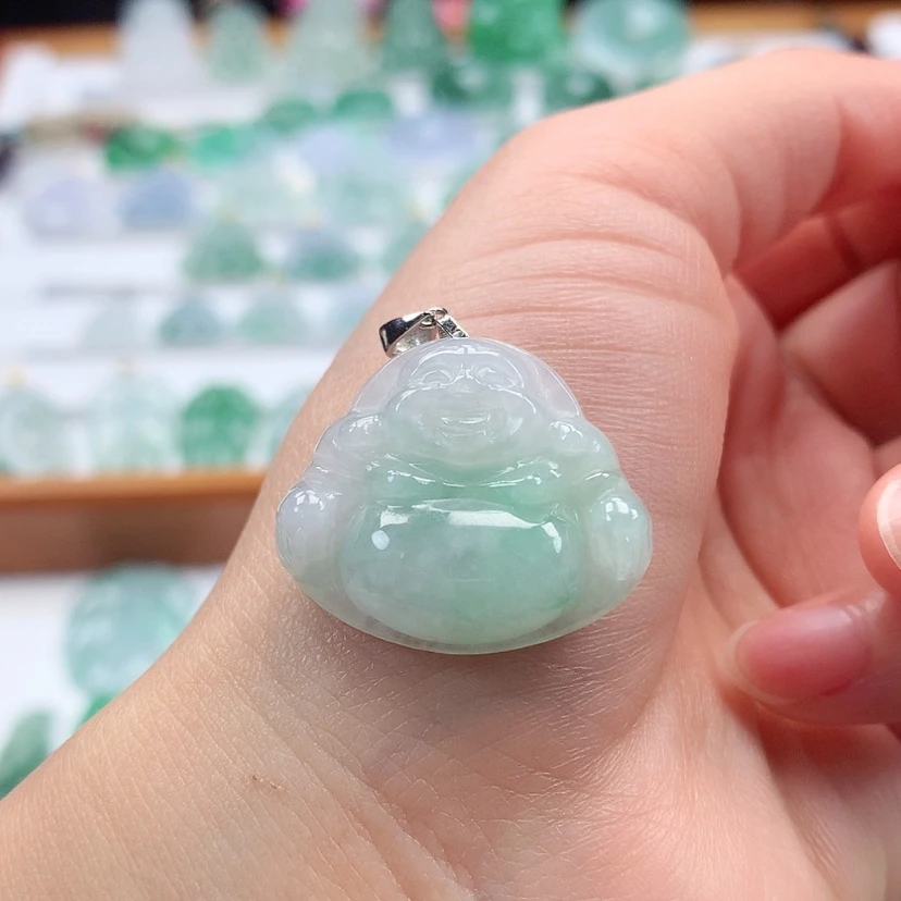 【闪购商品】翡翠吊坠(赠链)银S925镶嵌