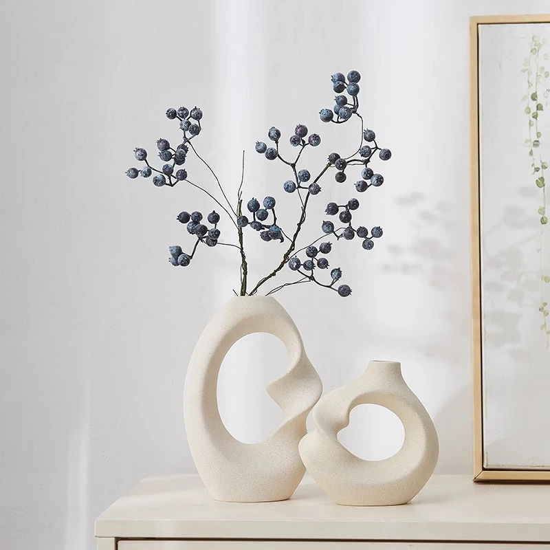 高级感小众陶瓷艺术花瓶摆件创意轻奢客厅插花家居电视柜软装饰品