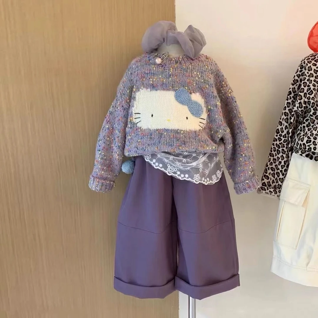 女童毛衣2025春秋季新款洋气儿童套头上衣打底针织衫中小童外穿潮