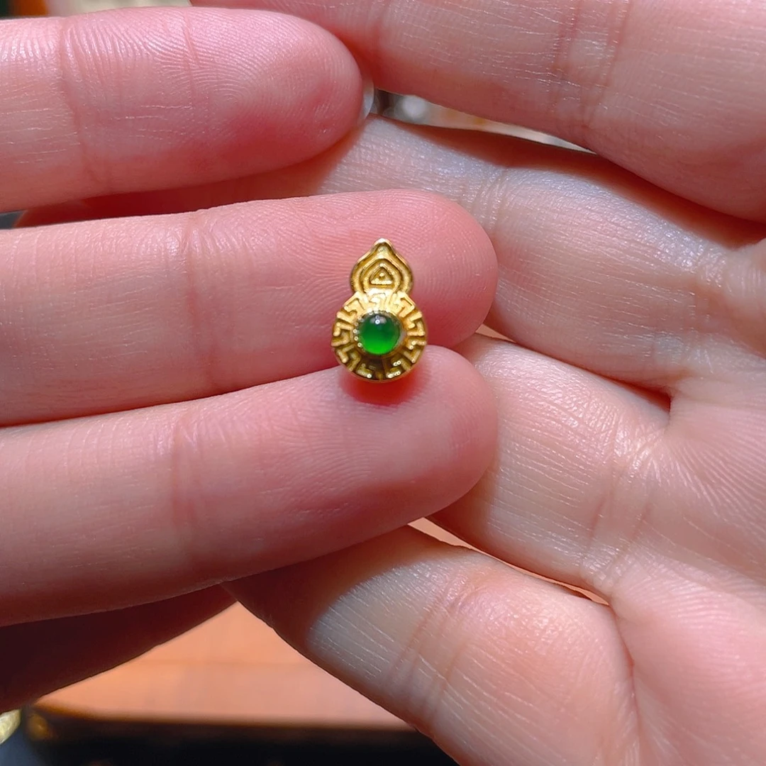 翡翠银S925镶嵌吊坠(不含链)