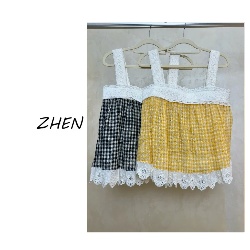 【ZHEN】25K00801 2025新款时尚气质修身显瘦小众设计吊带上衣