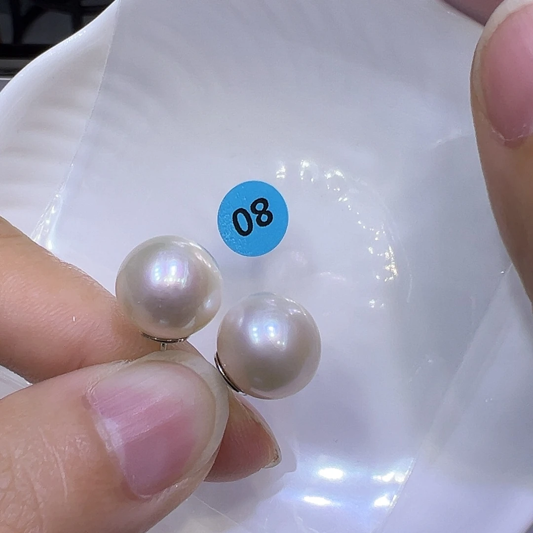 耳饰淡水珍珠银S925镶嵌