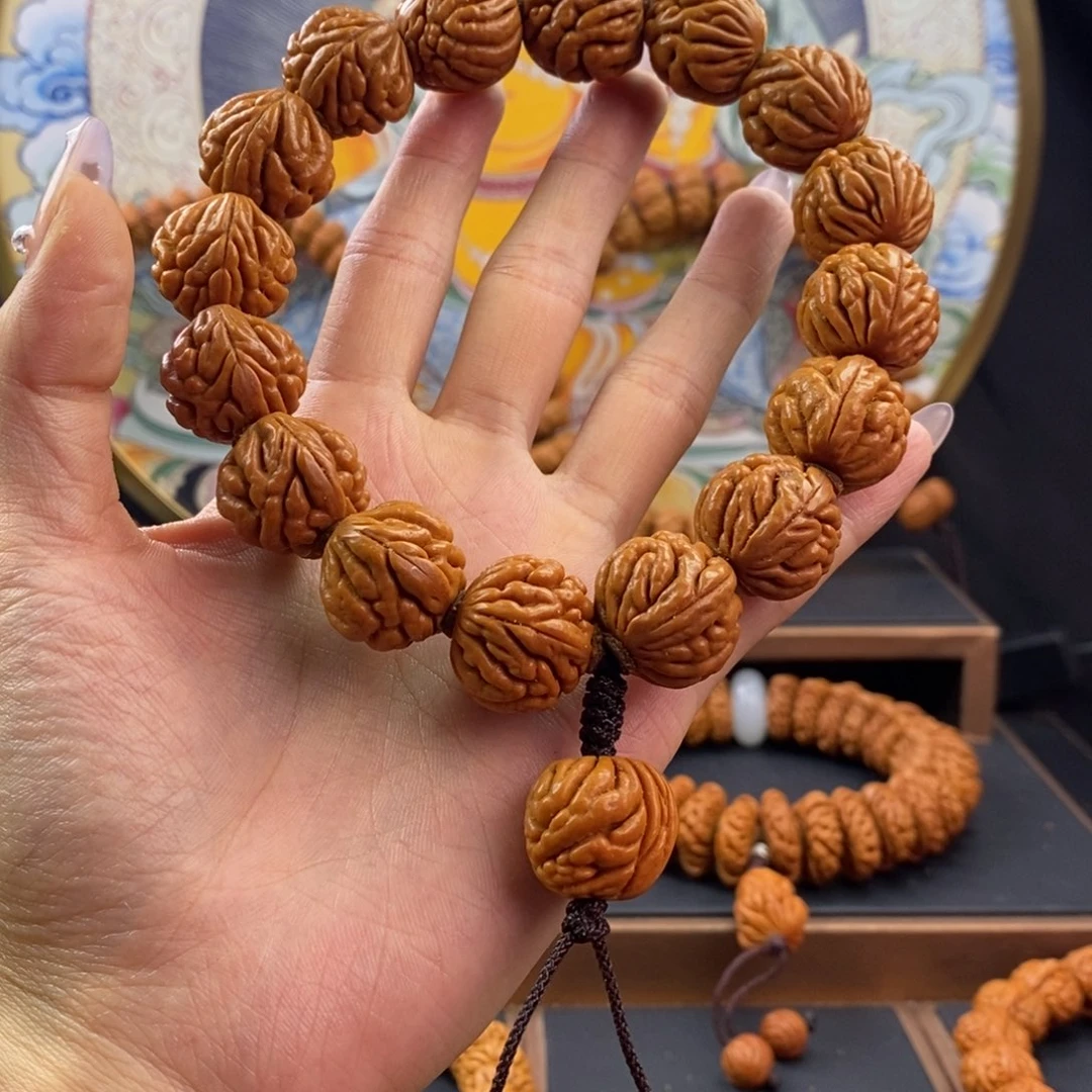 桃核手串龙纹桃核豹子头