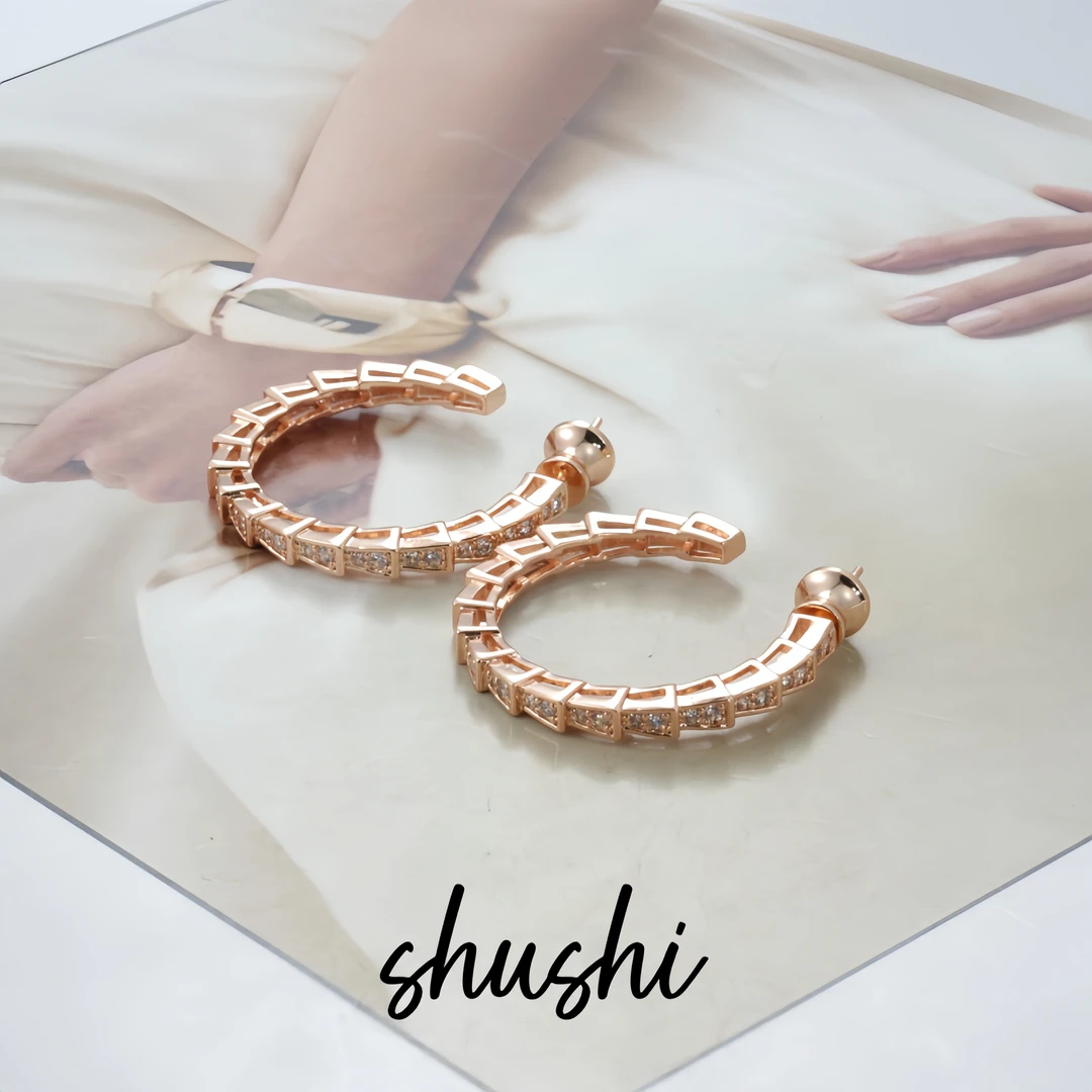 铜合金锆石耳饰 经典轻奢气质百搭耳环8808