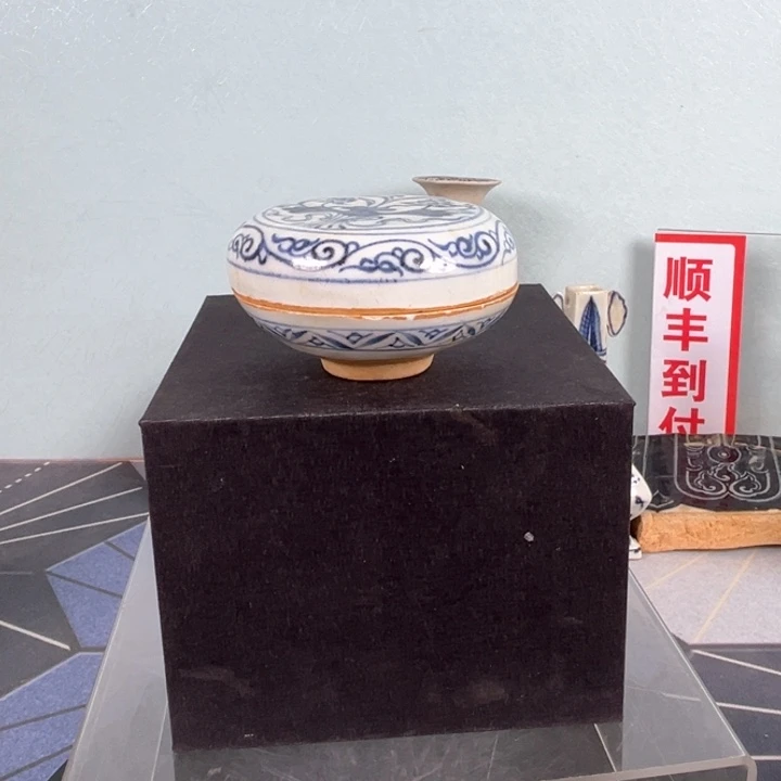 摆件梓*青花莲花纹。。。