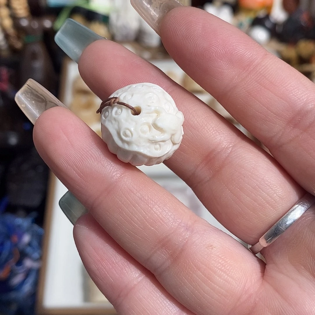 把件鹿骨M40小莲蓬水果鹿角不退换