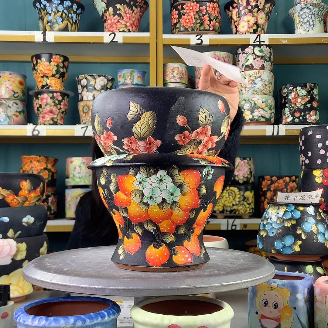***ぅ陶景德镇手工花盆319