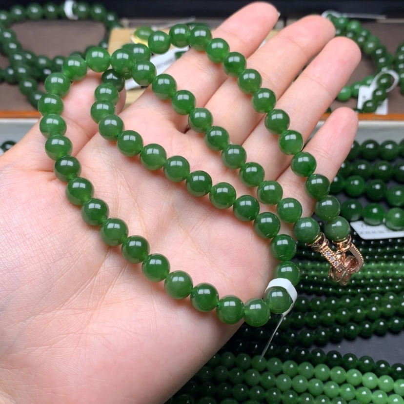 【闪购商品】和田玉（碧玉）未镶嵌颈饰用****48m