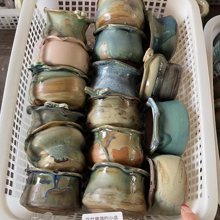 紫砂花盆399微瑕品口径5.5左右