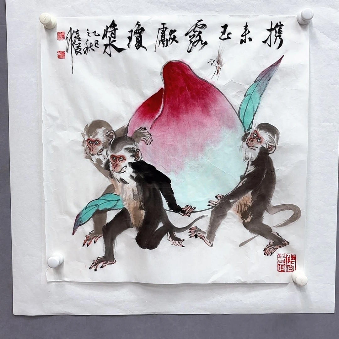 国画艺术家真人手绘