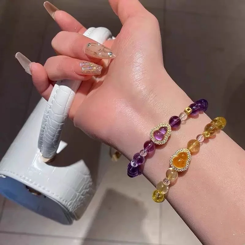 葫芦黄水晶紫水晶手串手链复古气质轻奢高级感手饰女