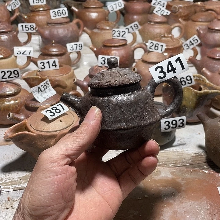 纯手工捏制柴烧茶具