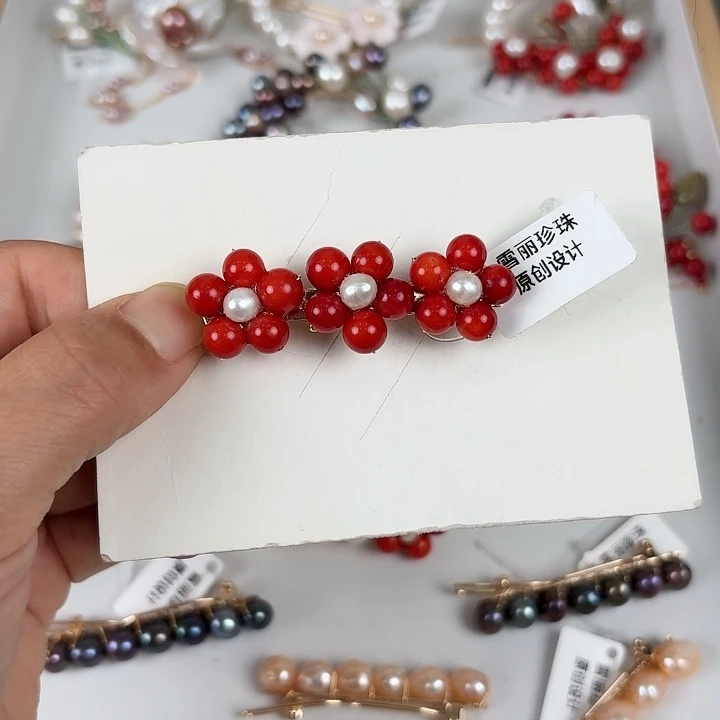 淡水珍珠发饰未镶嵌