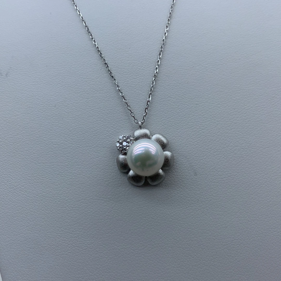 淡水珍珠颈饰银S925镶嵌