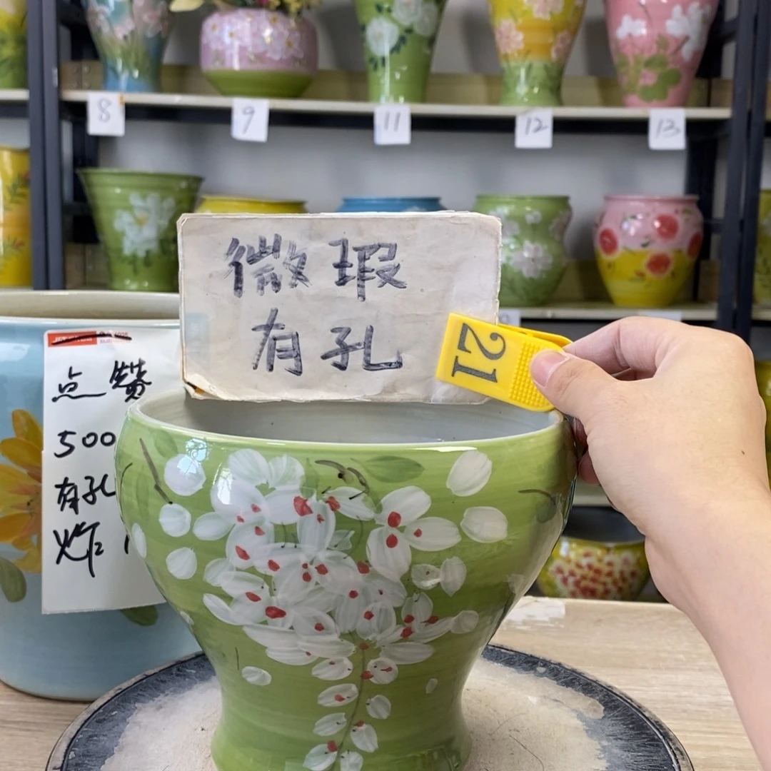 景德镇手工手绘陶瓷花盆