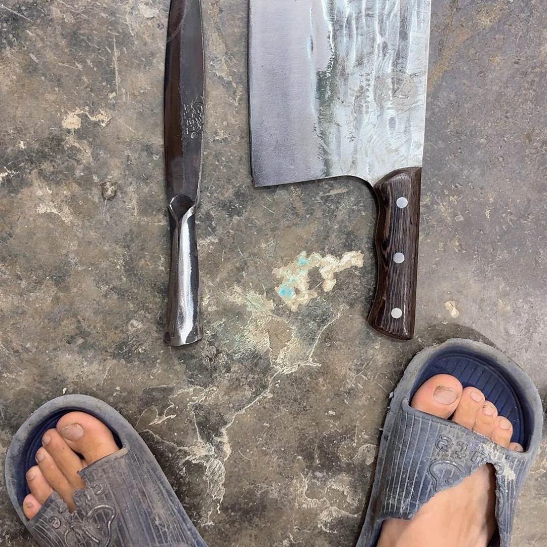 高碳锰钢云南阿老表手工锻打刀