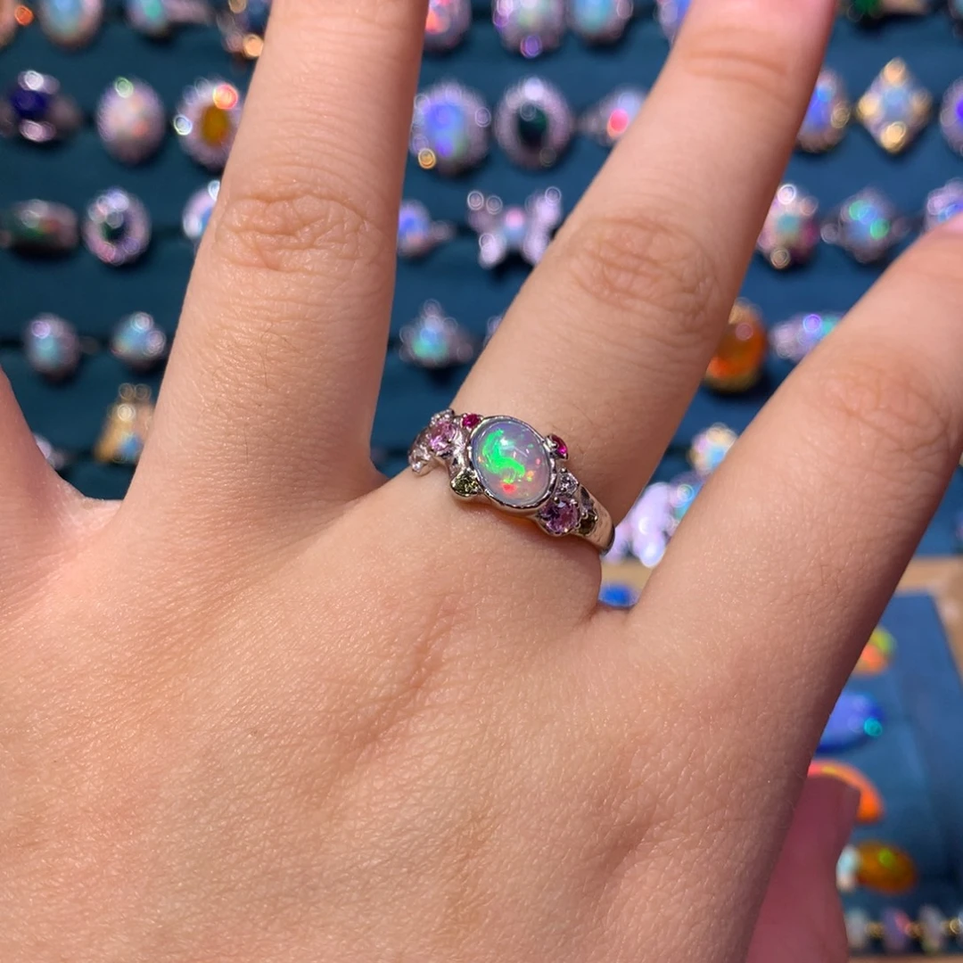 欧泊银S925镶嵌戒指