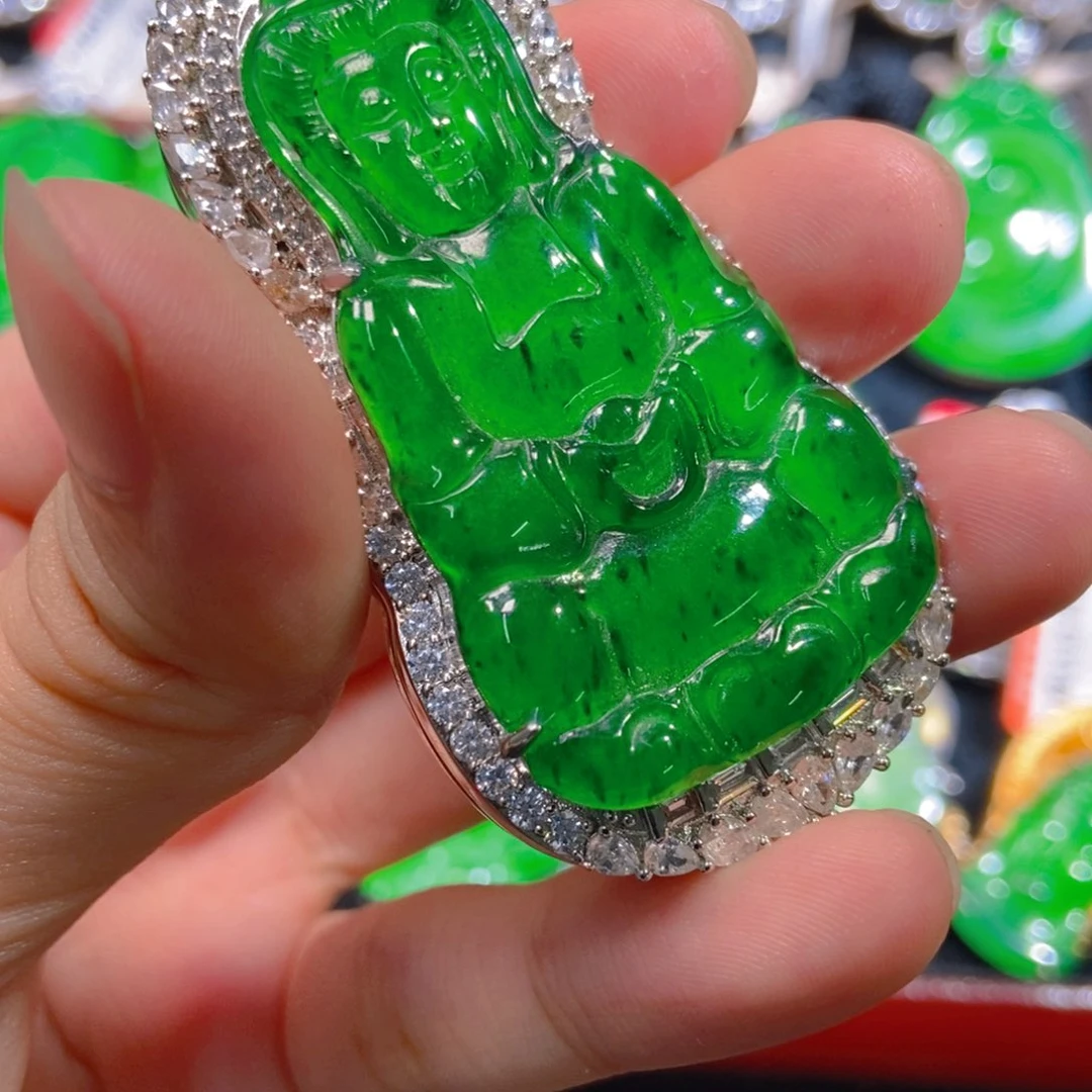 翡翠未镶嵌吊坠(不含链)