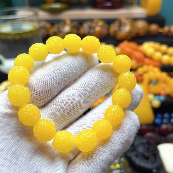 琥珀未镶嵌颈饰手串