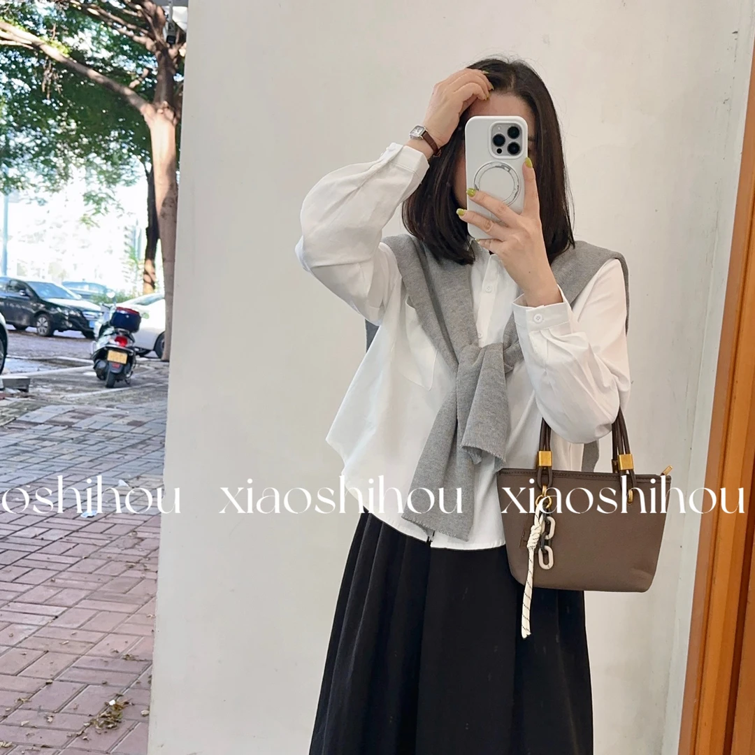 小时候女装店韩版休闲百搭衬衫6893