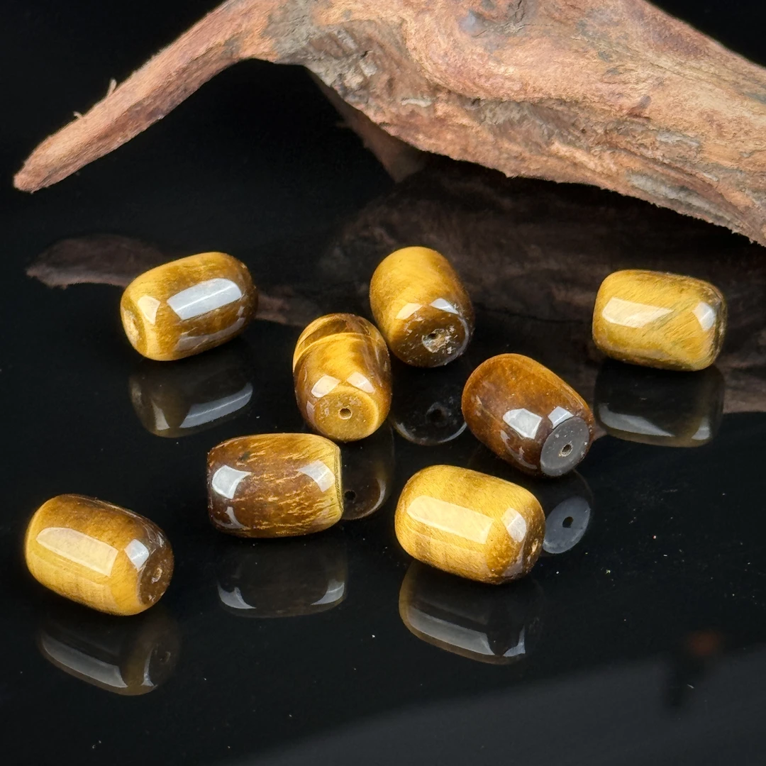 约12*16mm天然虎眼石枣珠路路通多样性发一