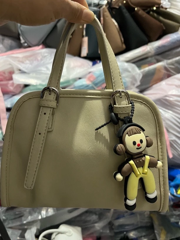 单肩手提包包托特包拉链休闲风斜挎包休闲枕头包方形