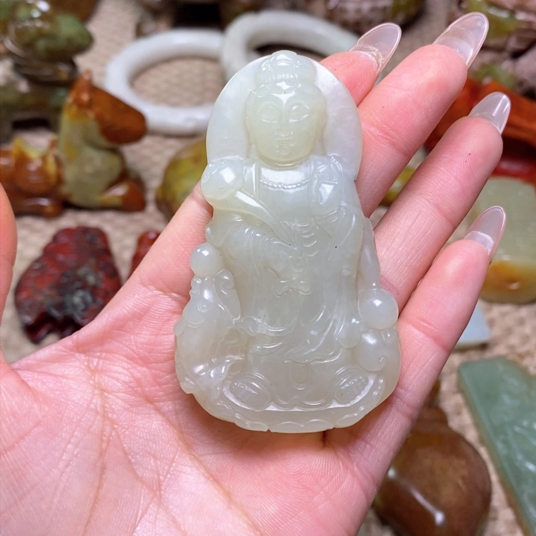白玉菩提吊坠白玉菩提白玉菩提摆件