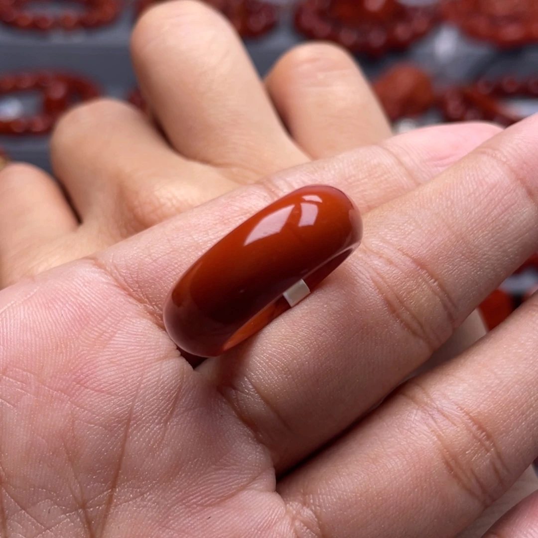 七***光南红玛瑙未镶嵌珠宝奇石戒指