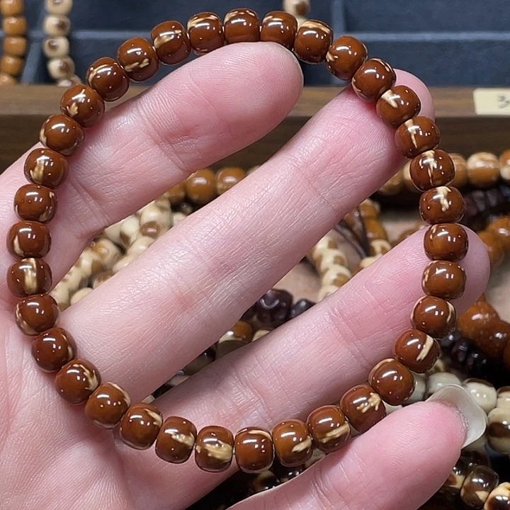 眼***。手串紫金鼠纯肉紫金鼠手串7.2三花火焰纹