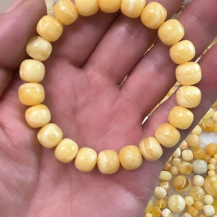 裸石琥珀未镶嵌8+手串