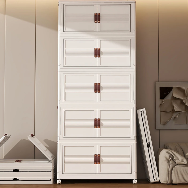 【双盖】80面宽超巨霸免安装折叠收纳柜储物箱衣物玩具整理儿童衣柜