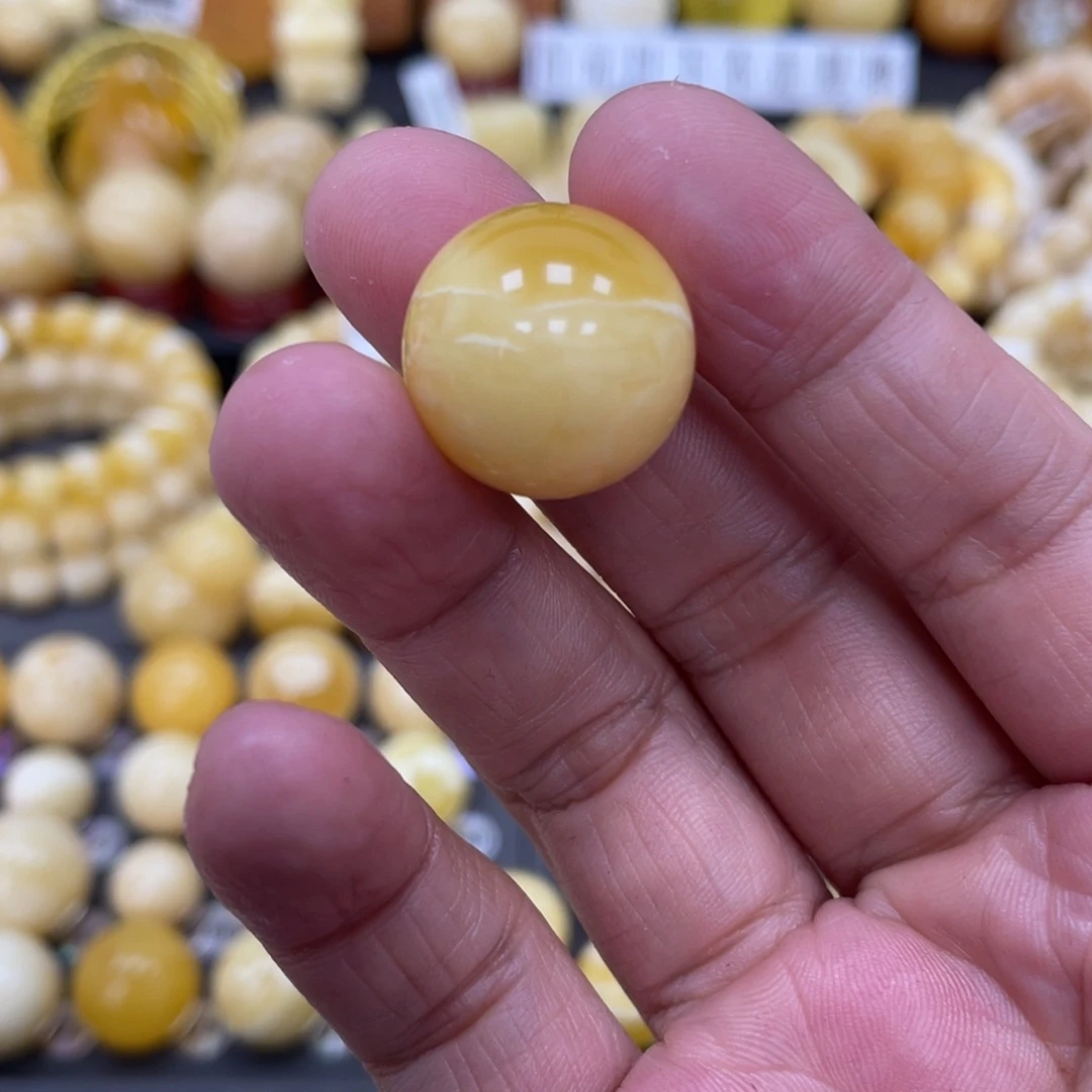 琥珀珠宝奇石未镶嵌19.1mm