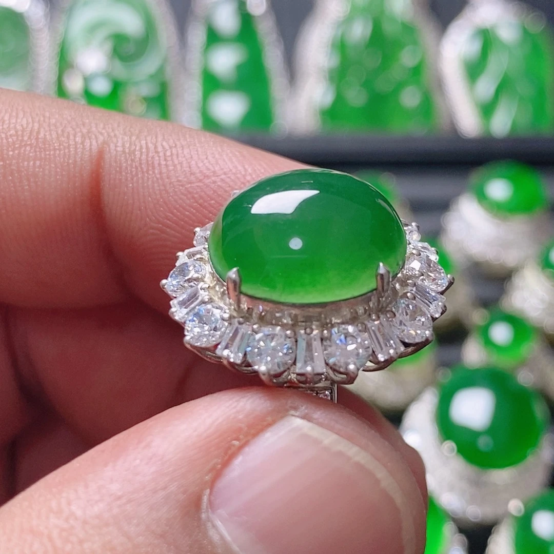 翡翠银S925镶嵌颈饰