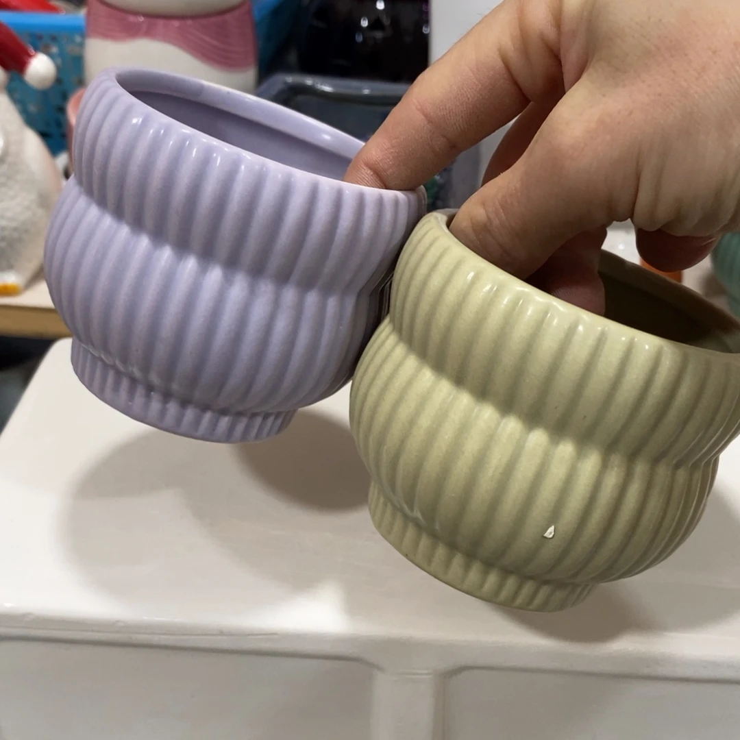 杯子陶陶盆有孔 瑕疵介意勿拍