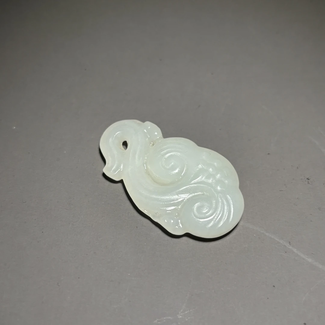 HZ99618和田玉灵芝如意挂件-朵云轩