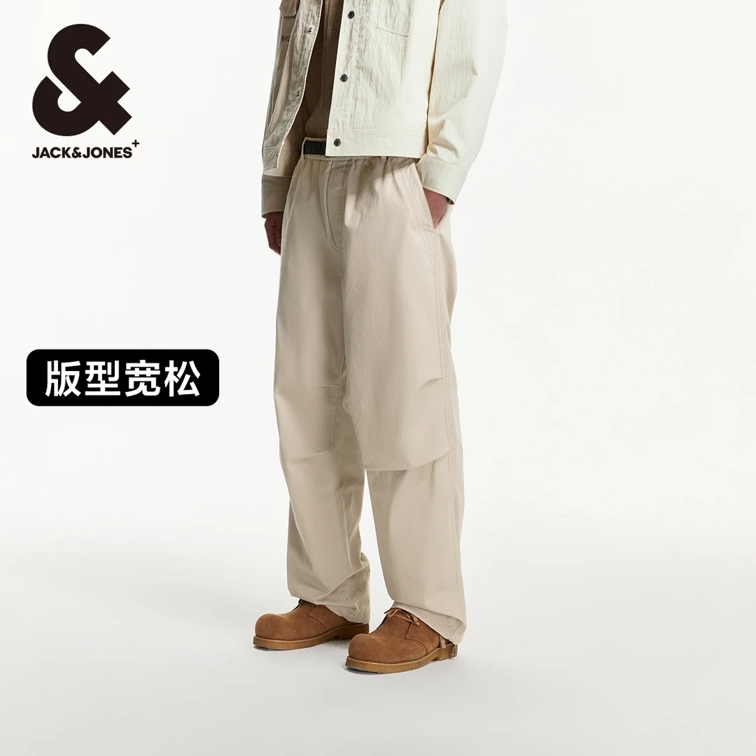 杰克琼斯秋季男款裤子百搭阔腿裤多色工装裤宽松休闲裤高级感穿搭
