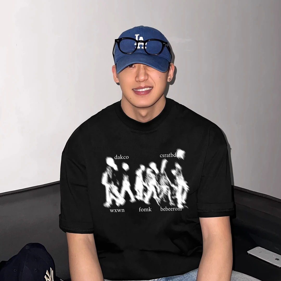 HIP潮牌美式vibe复古短袖男t恤重磅纯棉潮流痞帅大码宽松半袖上衣