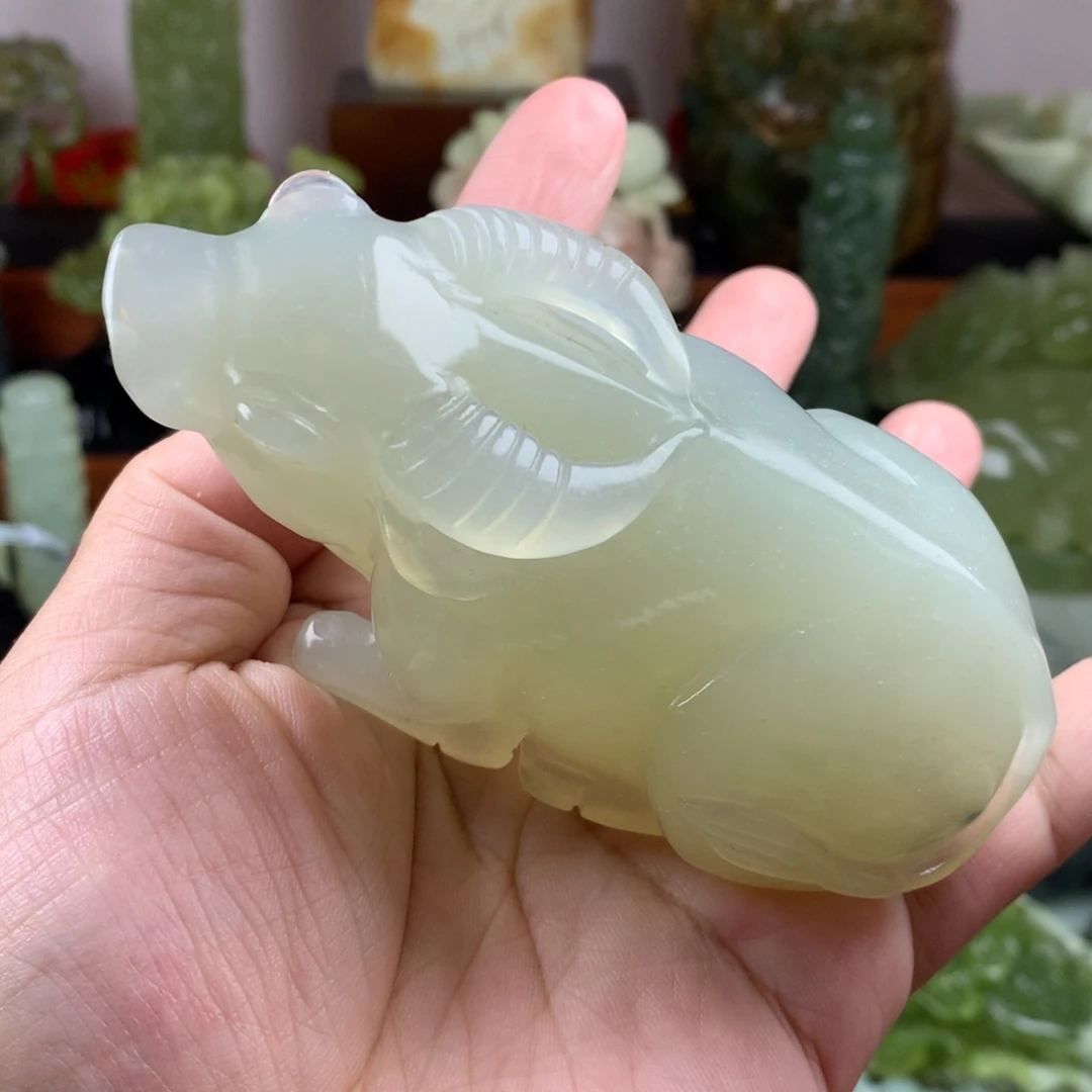 岫玉未镶嵌手把件