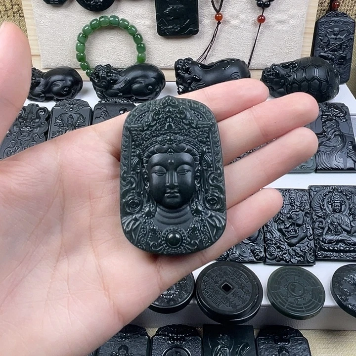 和田玉（青玉）未镶嵌颈饰