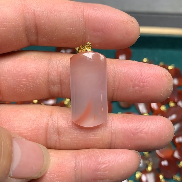 南红玛瑙吊坠(不含链)银S925镶嵌