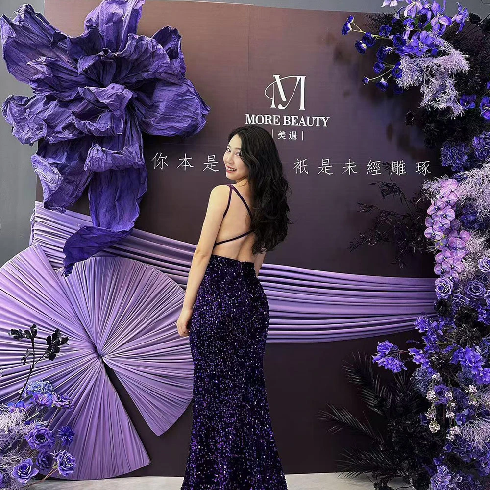 高级感黑色立体开业周年庆场景布置医美业容院签到KT板背景红包墙