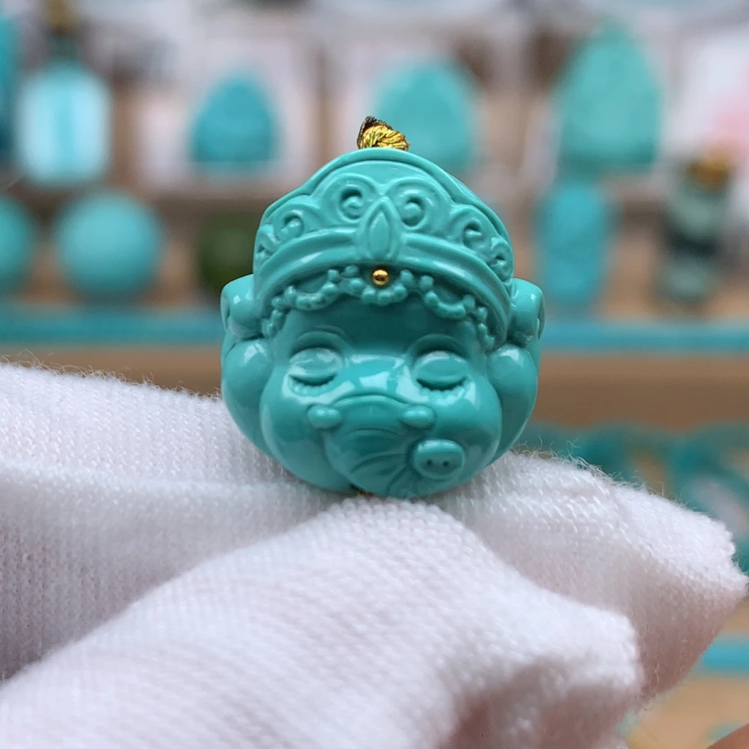 未镶嵌绿松石珠宝奇石