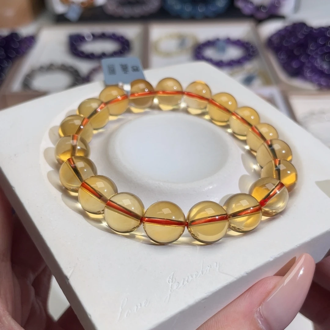 未镶嵌手串水晶10mm巴西黄水晶