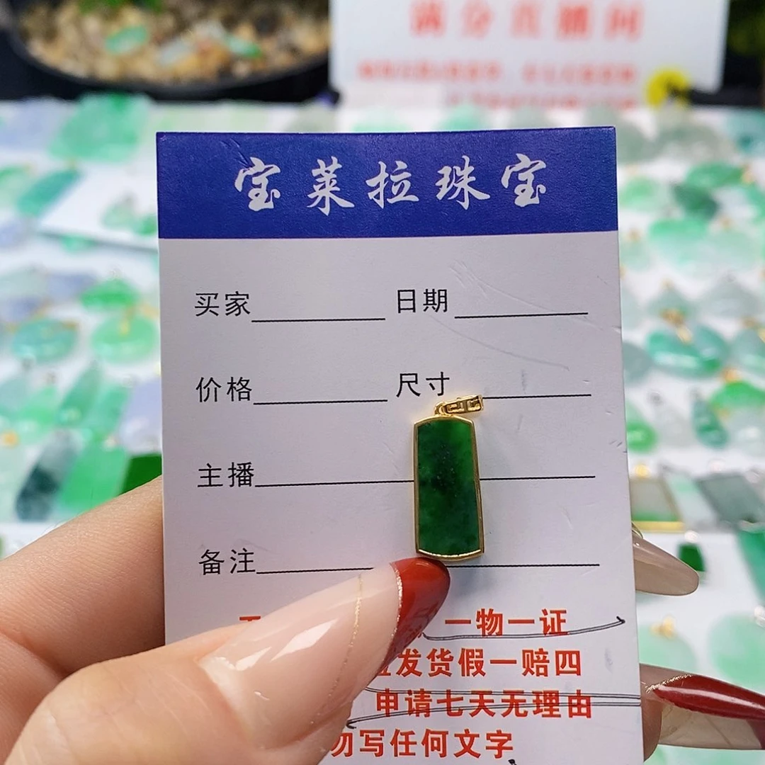 翡翠颈饰18K金镶嵌环***蜂翡翠