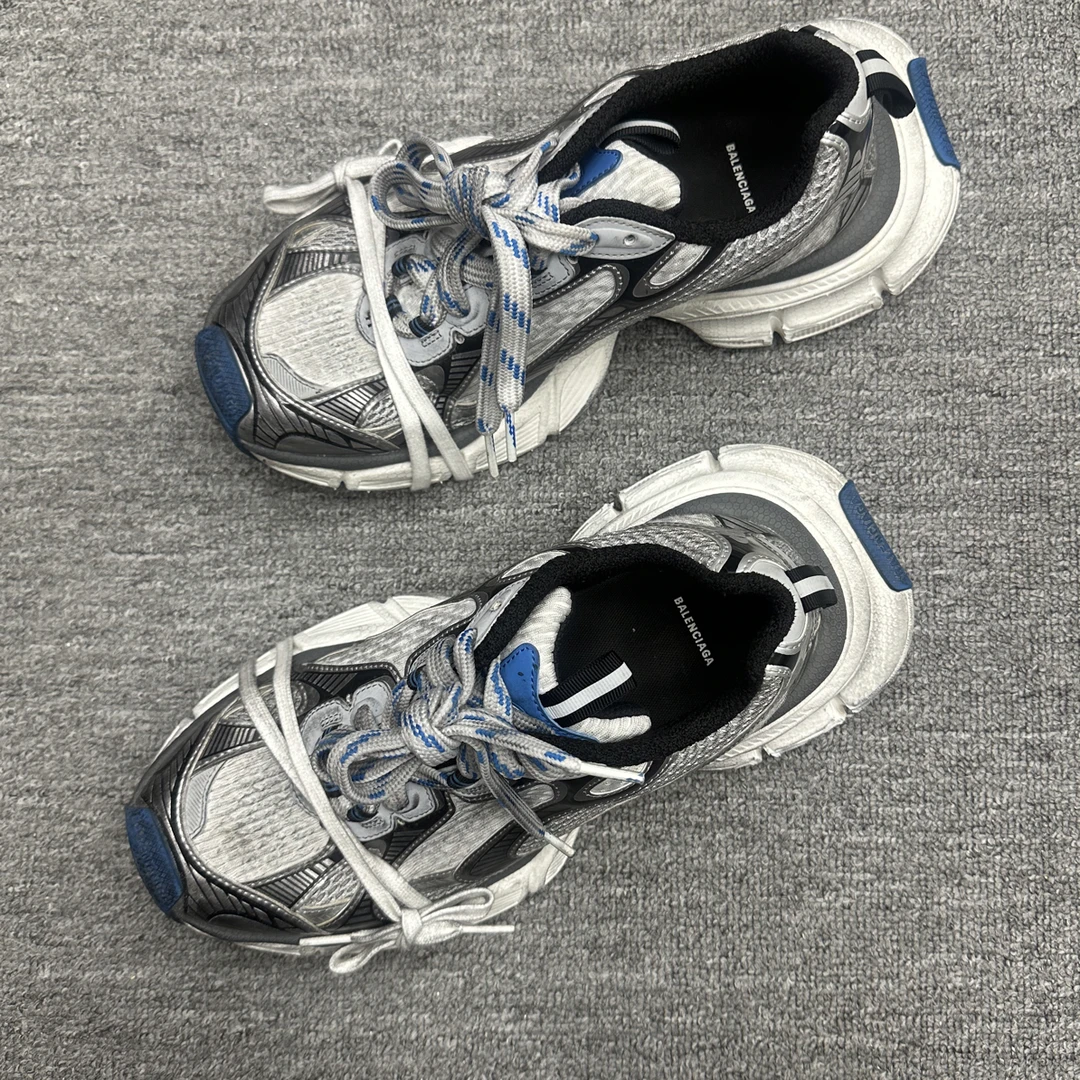99新 Balenciaga/巴黎世家 41 巴黎世家3xl 老爹鞋 白蓝色