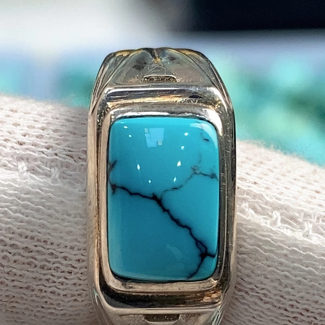 绿松石银S925镶嵌配饰