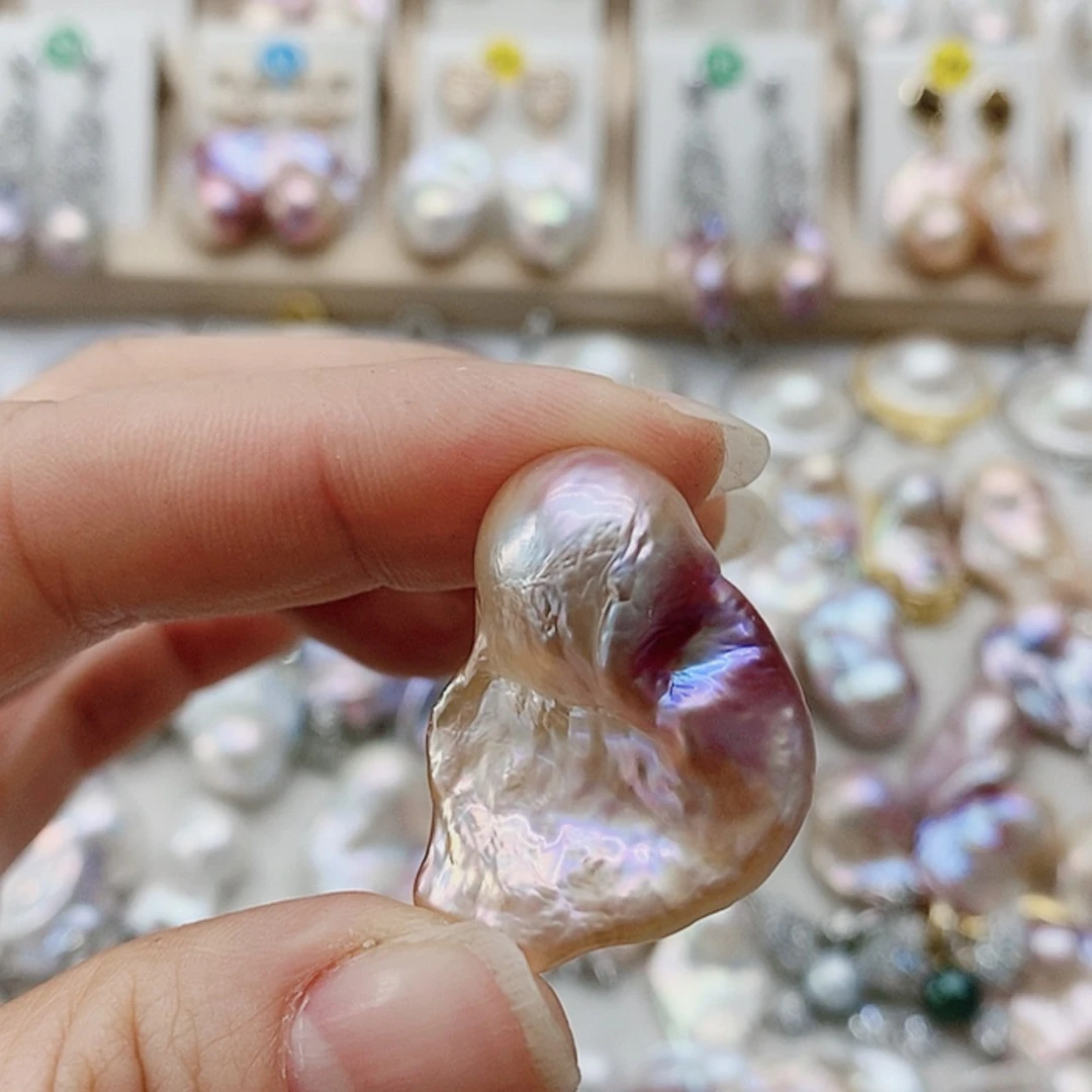 【闪购商品】淡水珍珠耳饰银S925镶嵌灵