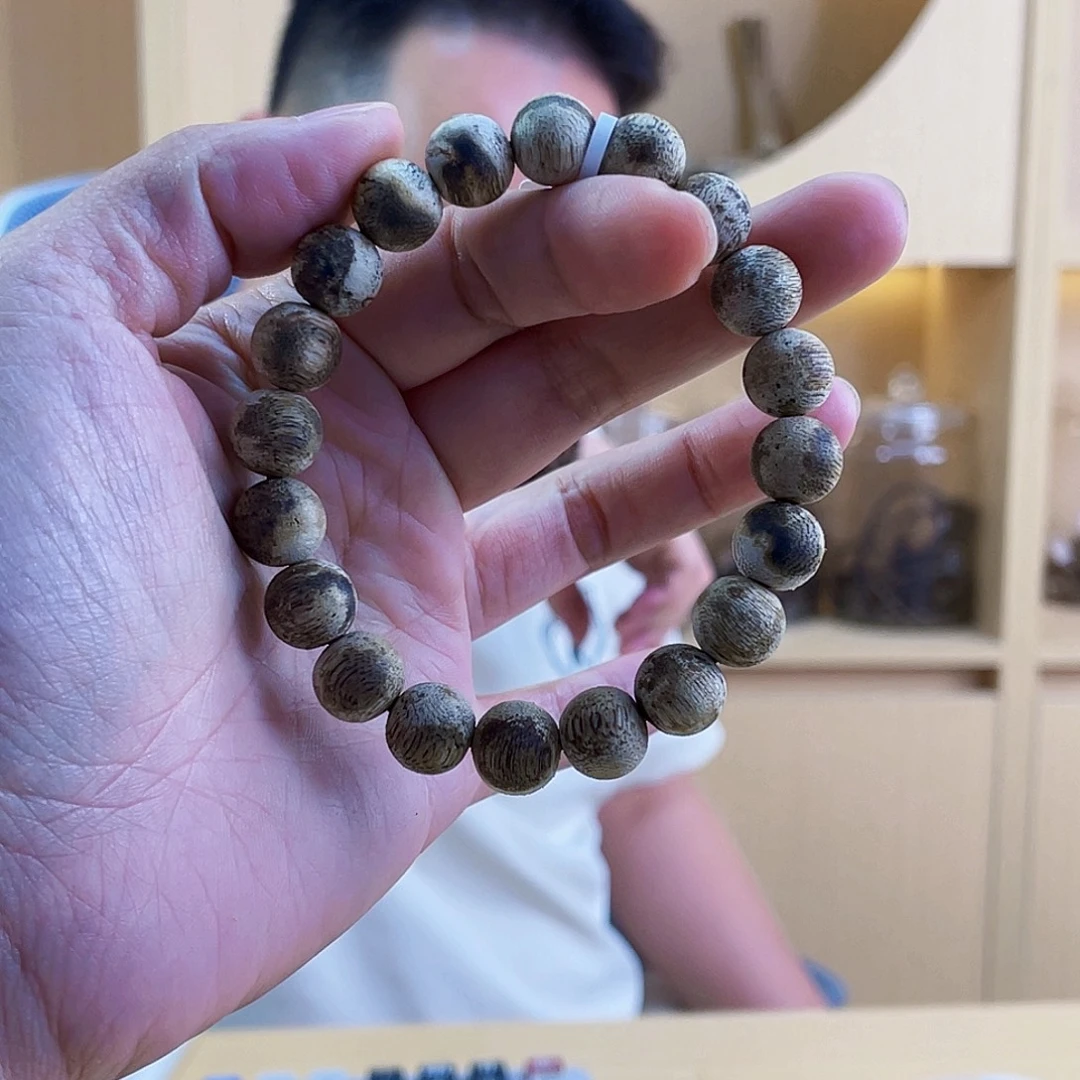 沉香沉香碎屑棋楠磨砂珠圆珠单圈1/7克多样性发一