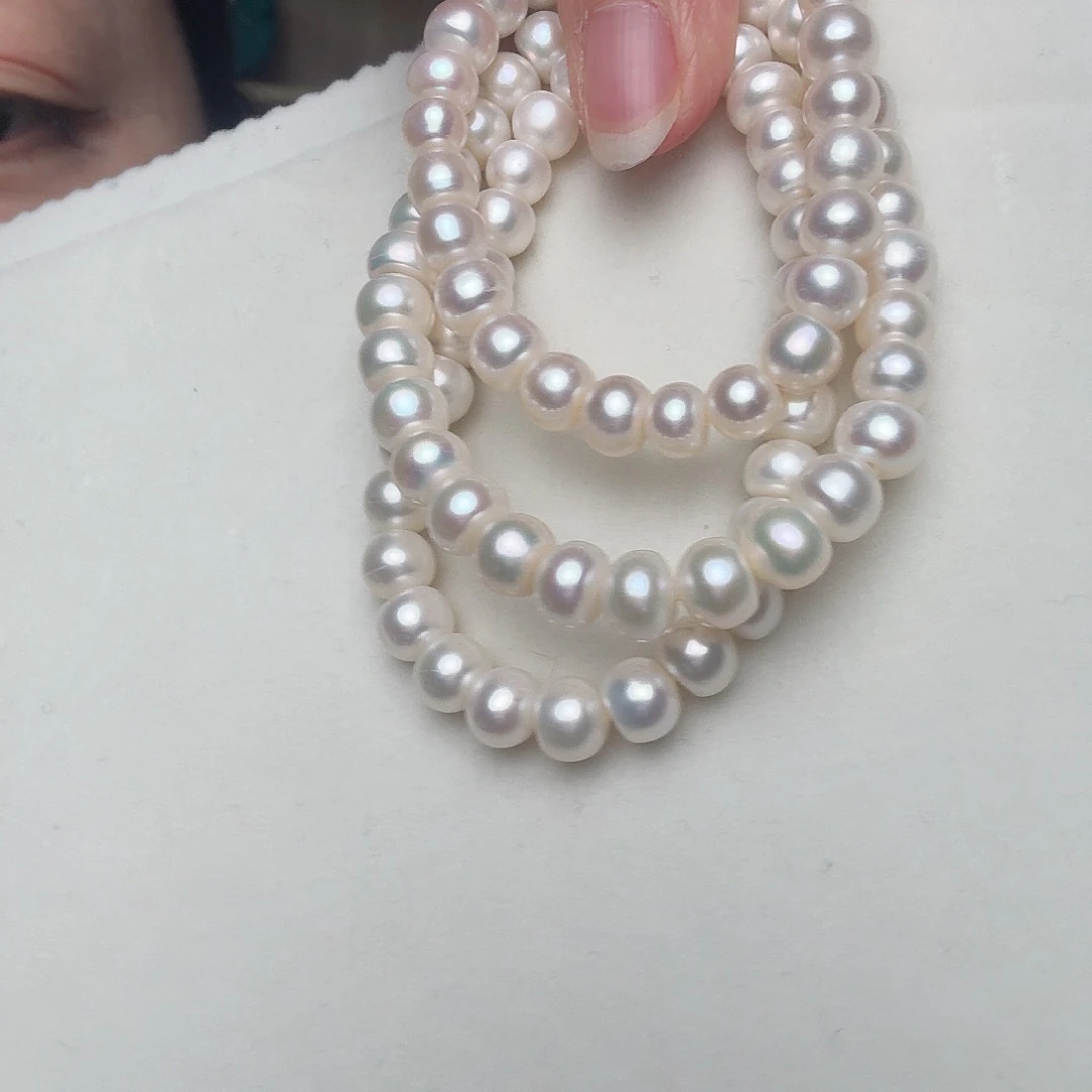 银S925镶嵌淡水珍珠项链